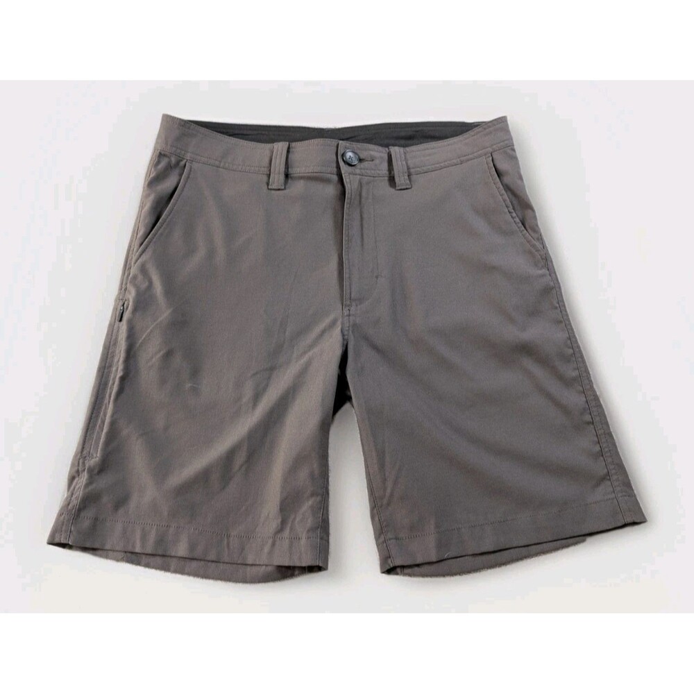 Prana Alameda ReZion Shorts Mens 32x9 Gray Stretch Hiking Outdoor Casual Fit
